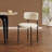 Modern Drexel Solid Back Boucle Side Chair-2059785487