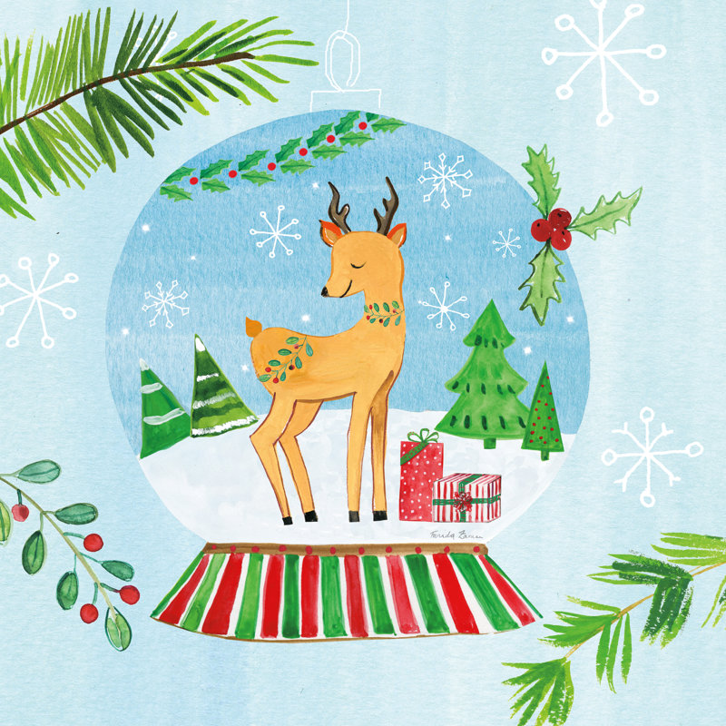 Boule à neige animaux I, H 12 po x l 12 po, Non, Toile tendue