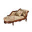 Fauteuil de princesse en bois brun 70,08 po style américain