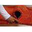 Tapis orange en laine orange de style Gabbeh 5 x 6