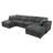 Corduroy U-Shaped Sectional-2082831501