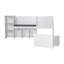 Banc de rangement pour enfants avec dossier, coffre de rangement pour jouets en bois blanc avec 6 compartiments, bibliothèque à 3 niveaux et tiroir, 66,9 x 15,8 x 31,5 po