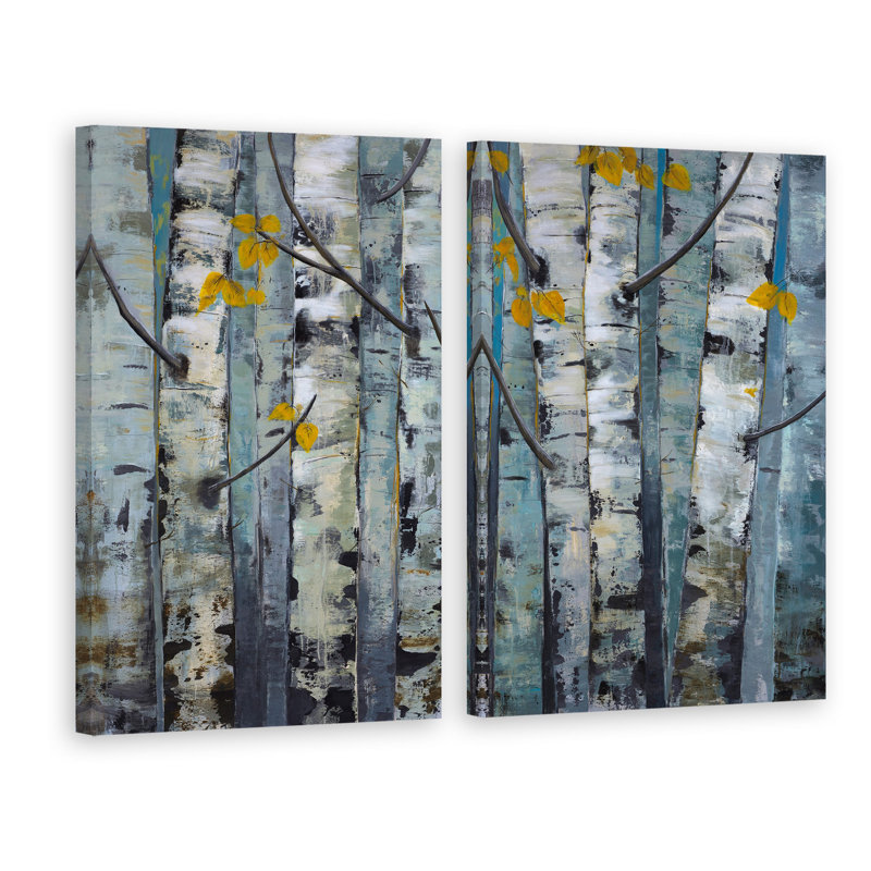 Greda Twigs and Branches - Ensemble de 2 reproductions d'art sur toile tendue, H 60 po x l 40 po x P 1,5 po