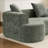 Boneless Modern Style Curved Sofa, Soft Corduroy Sofa With 3 Pillows, Living Room Ultra Smooth Curved Fabric Sofa-1167585445