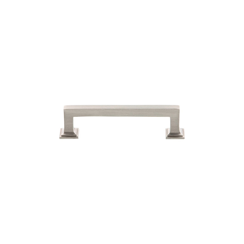 Grandeur Geneva 4" Brass Handle Pull, Satin Nickel