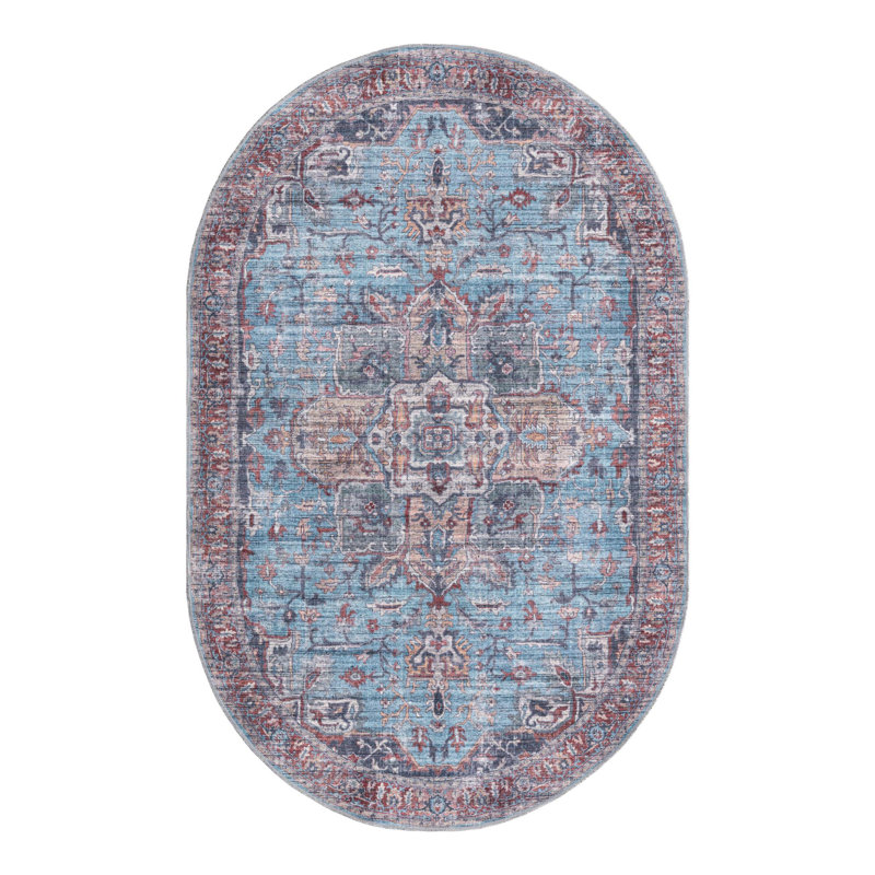 Heffington Oriental Indoor Rug, Oval 5'3" x 8'