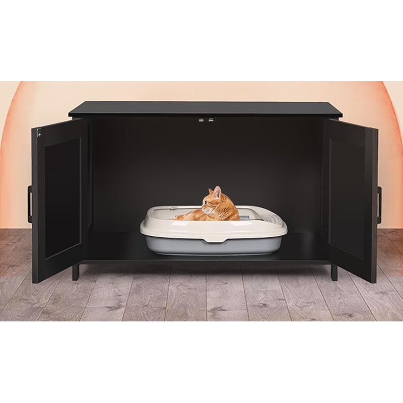 Sulema Litter Box Enclosure, Black