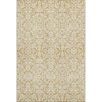Premium Machine Washable Prisco Gold Rug