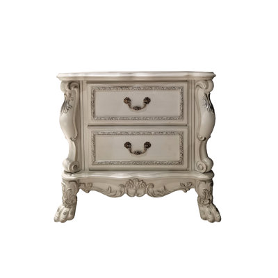 Table de chevet blanche avec construction - Bois synthétique pour l'organisation et le rangement de la chambre à coucher