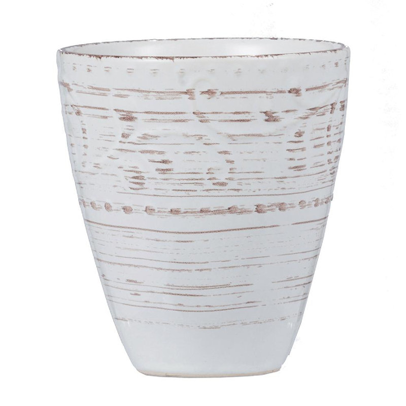 Cream Ceramic Rustic Flare 14oz Mugs - Set of 4