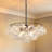 9-light Diam 24.41” Modern Chandelier Bubble Chandelier Sputnik Chandelier With Ball Swirled Glass For Bedroom Dining Room