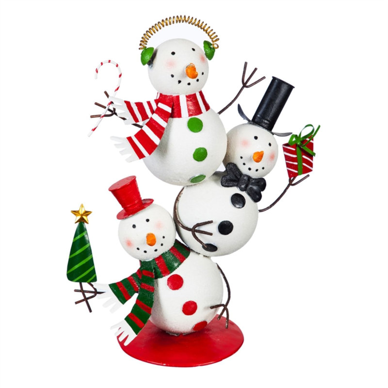 Figurine de bonhomme de neige empilé