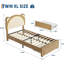 Lit plateforme simple TG avec tête de lit ajustable et lumières DEL, conception tapissée d'ours, brun-1995431013-1995431015