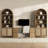 84.25''H Rattan Arched Bookcase With Adjustable Shelf-654932676