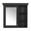 Armoire à pharmacie de salle de bain avec miroir, organisateur de rangement mural, armoire noire au-dessus de la toilette-60555648