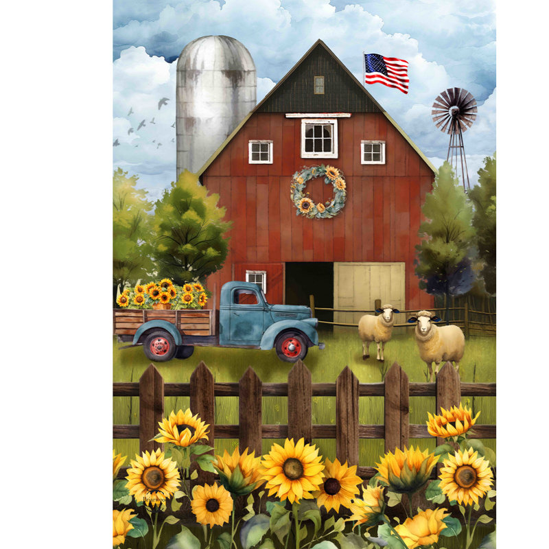 Drapeau tournesol grange
