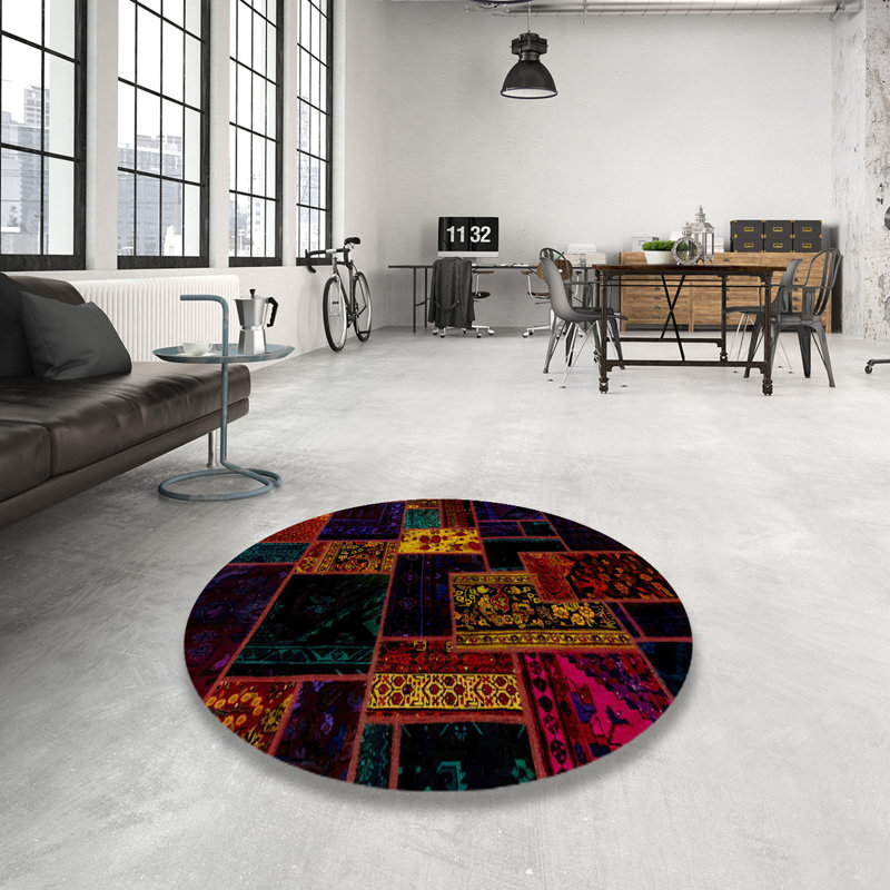 Abstract Indoor Rug, Round 3'