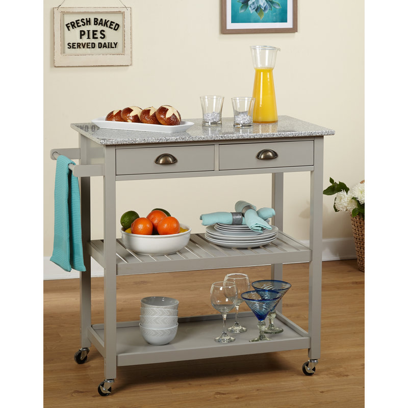 Chariot de cuisine roulant Dirazan, Gris