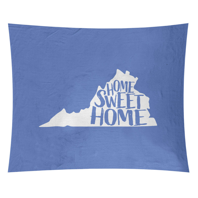 Tapisserie «Home Sweet Virginia», H 60 po x l 51 po, Violet / bleu clair