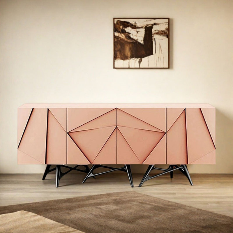 Buffet de ménage de luxe, H 32,28 po x l 70,87 po x P 19,69 po, Argent argent