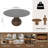 Round Pedestal Holguin Seats 4/6/8/10 Dark Walnut & Gray-653287859