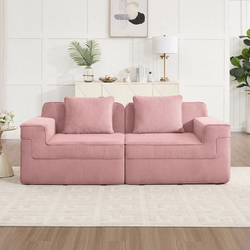 Modern Modular 2-Seat Sofa Couch