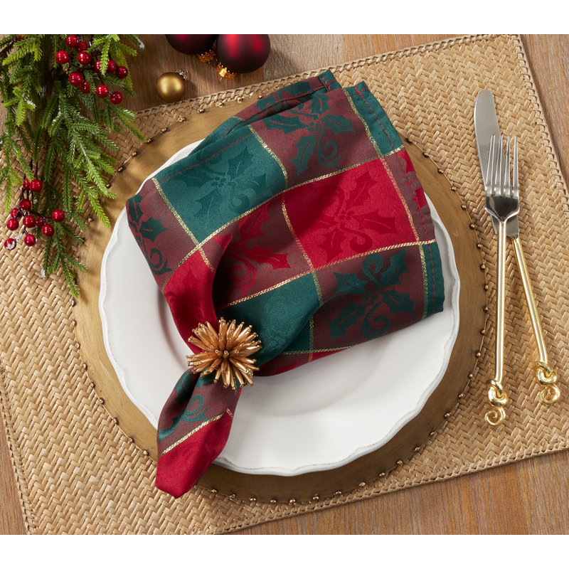 Polyester Plaid Square Napkin