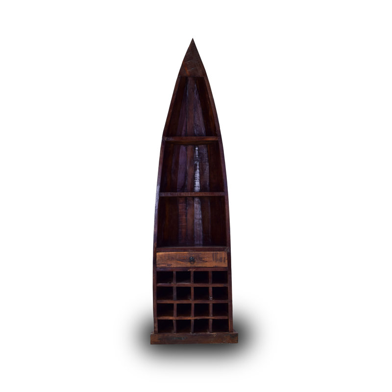 Bibliothèque pour bateau en bois massif H 83 po x l 23 po Chaplecroft