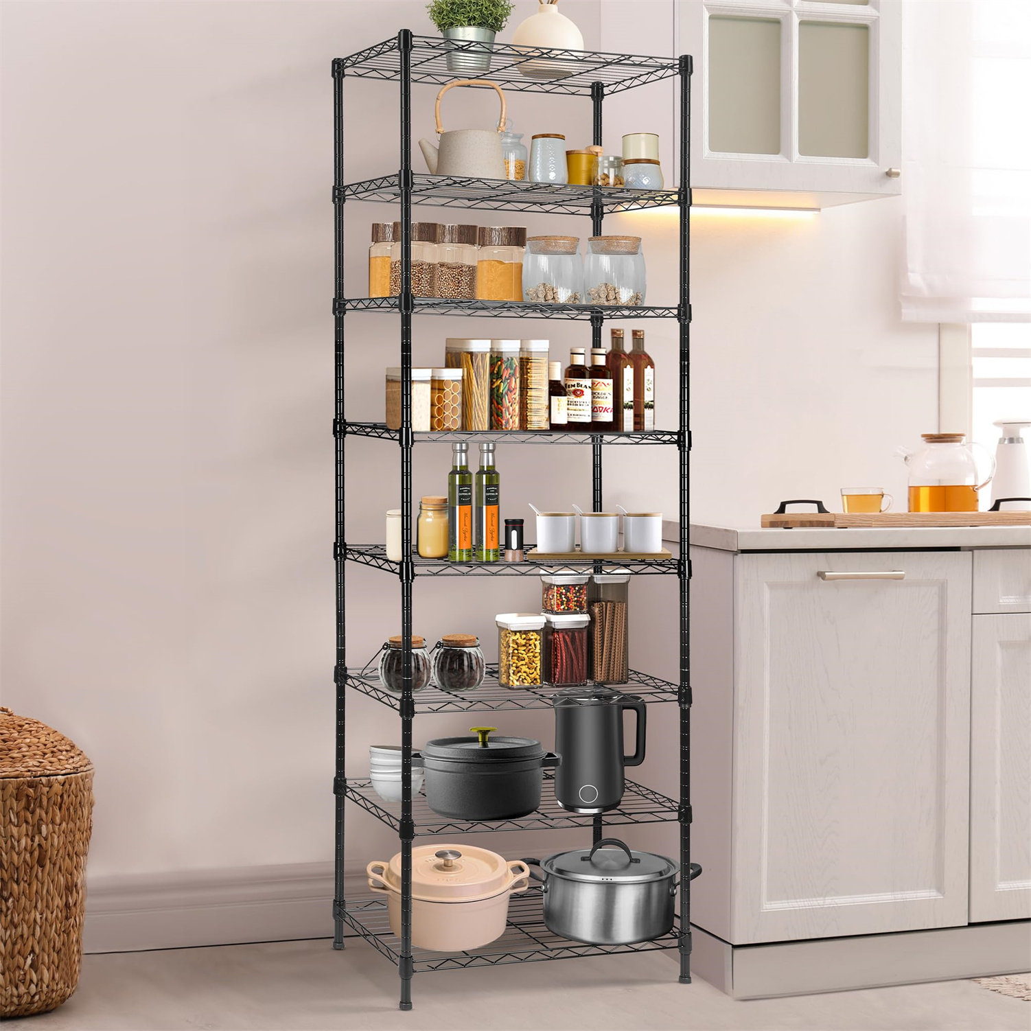 Rebrilliant Adjustable Rust-Proof Shelving Unit: Durable, Space-Saving ...