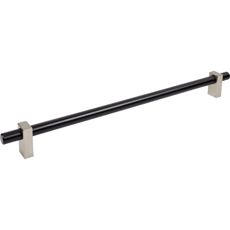 Larkin Appliance Pull, Matte Black/Satin Nickel, 12"