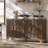 55 Inches Mid Century Modern Buffet Cabinet With Storage, Accent Sideboard And Credenza With Fluted Doors, Wood Coffee Bar Console For Kitchen, Living Room, Dark Brown-14452935