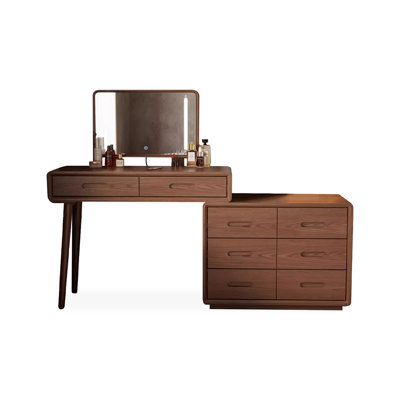 Makeup Vanity with Light mirror,8 drawers by Hokku Designs