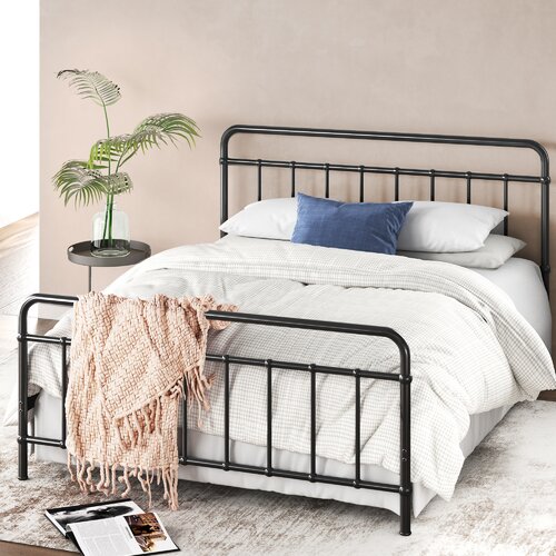 Fernleaf Farnham Farmhouse Metal Bed Frame With Headboard & Reviews 