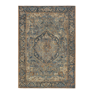 Tapis traditionnel bleu Blue_Unique Loom Nosara