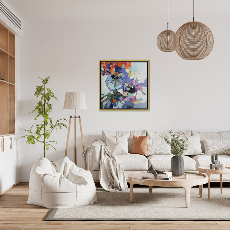 Nature Inspired Orange Poppies by Elena Shraibman, 48" H x 48" W