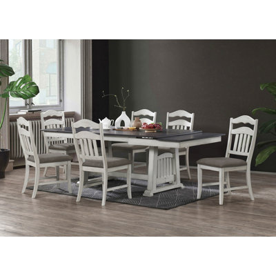 Ensemble de salle à manger 7 pièces antique blanc