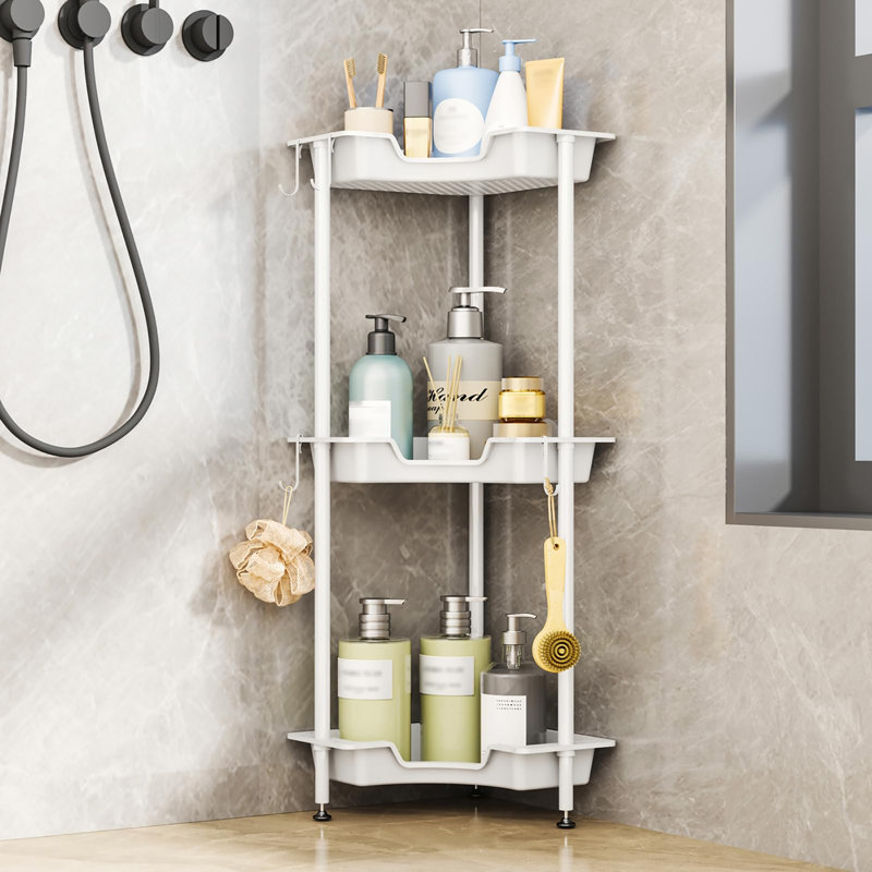 Freestanding Shower Caddy, White