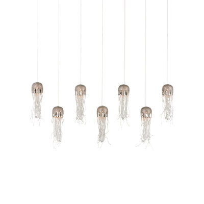 Luminaire suspendu rectangulaire 7 lumières Medusa