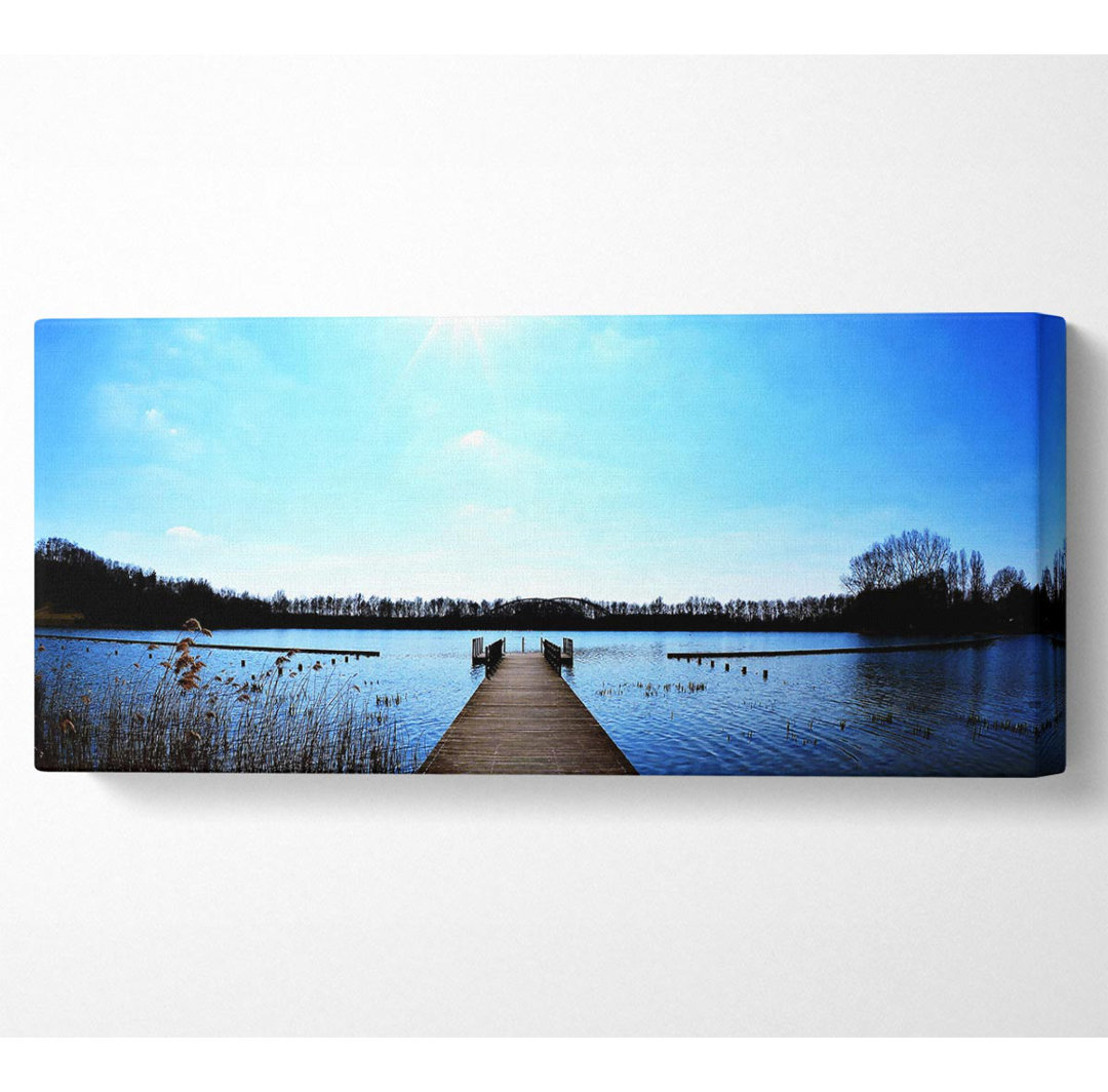 Pier Sparkle Sun Blue Panoramaleinwand