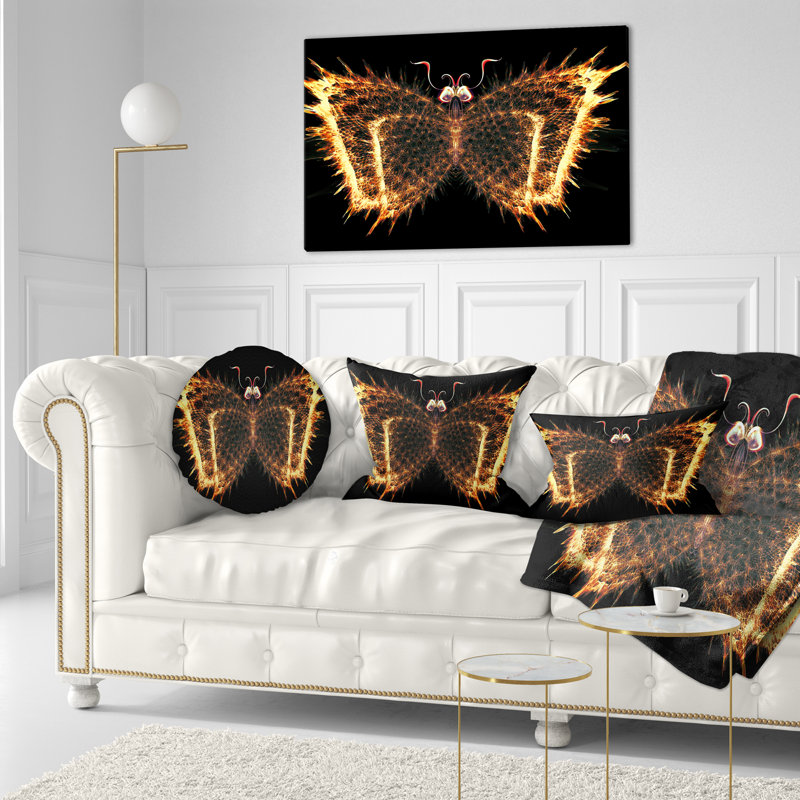  Coussin lombaire papillon abstrait