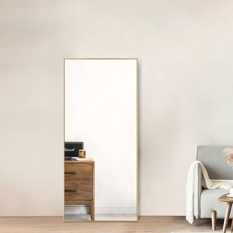 Miroir de salle de bain mural Talma, H 51 po x l 16 po, Doré