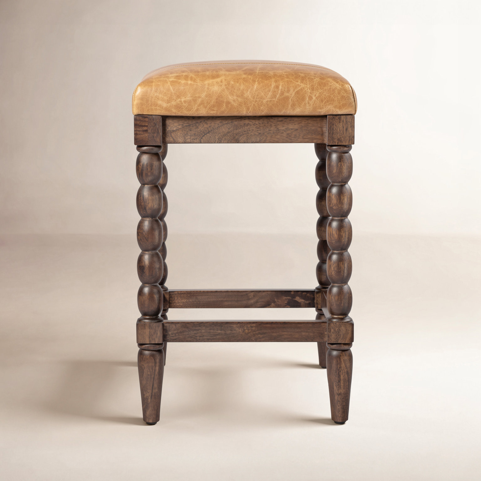 Whitmore 26" Genuine Leather Counter Stool