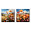 Abstrait harmonie Blooms Field - Meadow Square, ensemble de 2 collages-1469918460-1469918461