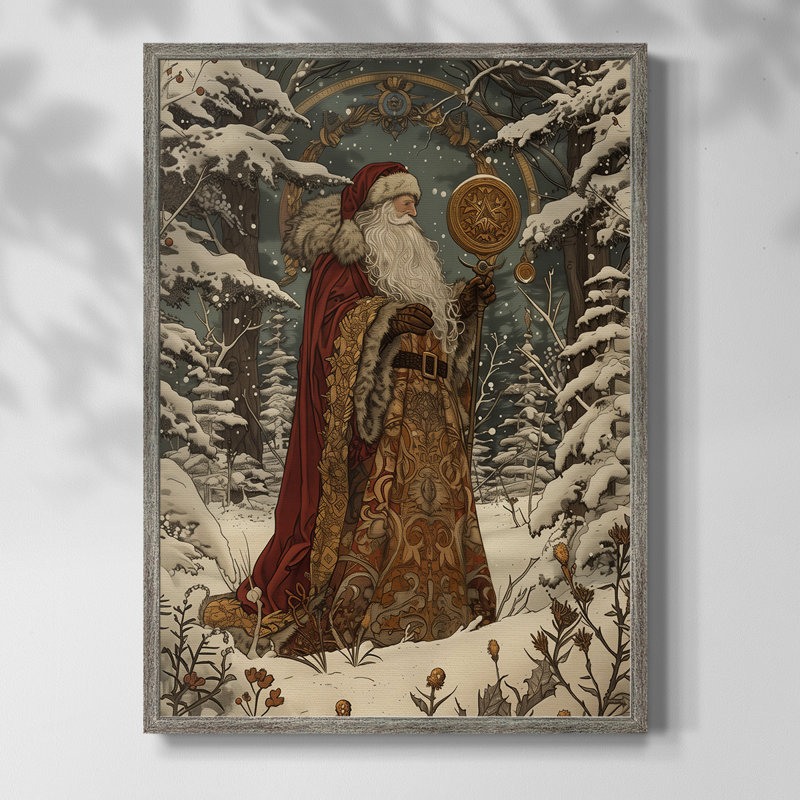 «Christmas Holiday» DCXXVII, reproduction d'art encadrée - bois massif, H 21 po x l 17 po