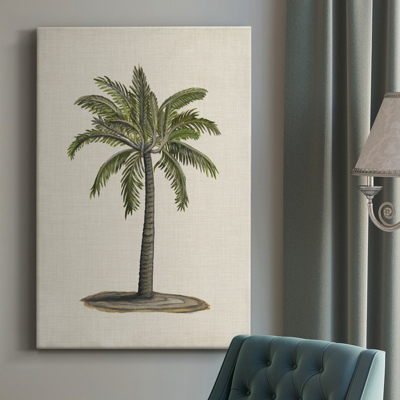 «UK CH UK Palms I», peinture sur toile tendue, H 12 po x l 8 po x P 1 po