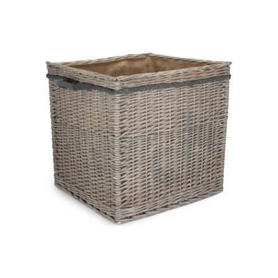 Wicker Storage Basket with Lining