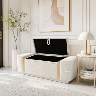 Velvet Upholstered Bench
