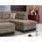 Domenico 103.5"W Brown Fabric Sectional Sofa With Right Facing Chaise