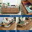 Commode avec plateau en verre trempé, finition brune