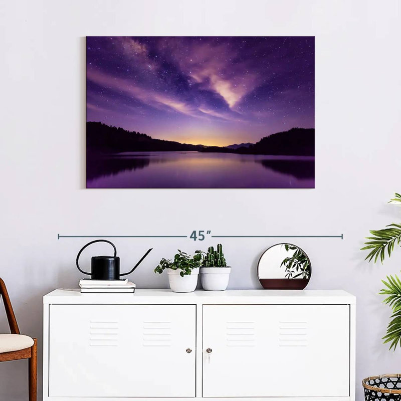 «Purple Night Sky» sur impression sur toile, H 24 po x l 36 po x P 1,25 po